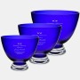 Cobalt Blue Footed Glass Bowl