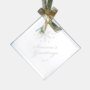 Beveled Square Diamond Ornament