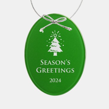 Green Oval Ornament