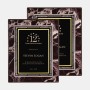 Black/Gold Plate on Horiz./Verti. Burgundy Marble Plaque