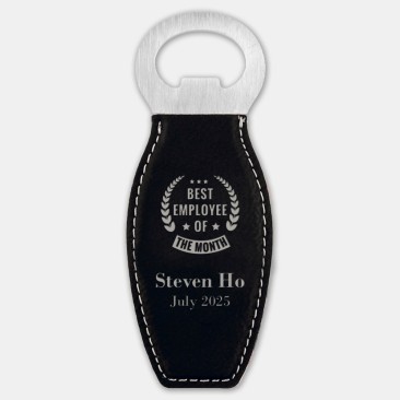 Black/Silver Leatherette Bottle